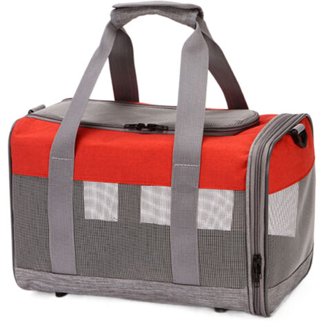 Sac de transport pour petits animaux, sac de voyage respirant en filet avec fenêtre pour cochon d'Inde, lapin, hamster, oiseau, lapin, dragon barbu, chaton, etc.