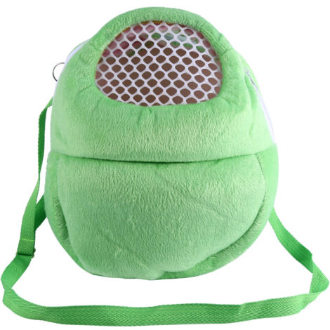 Sac de transport respirant pour hamster, lapin, furet - Poche suspendue verte pour voyage et sommeil