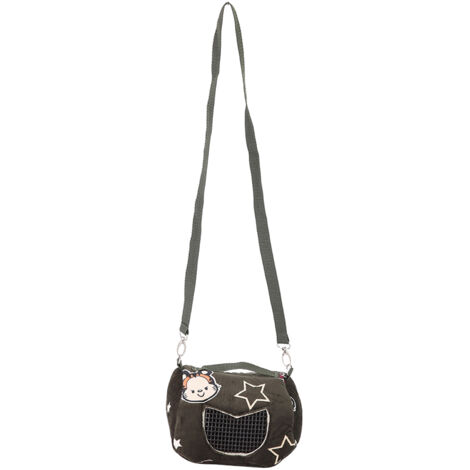 Sac de Transport Respirant Vert Foncé pour Hamster, Cochon d'Inde et Petit Animal de Compagnie Portable