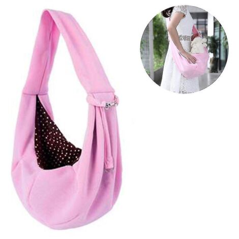 Sac de transport réversible mains libres pour chien et chat - Rose