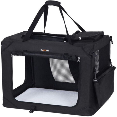 Sac de transport voyage chien L 92,5 x 70 x 9 cm noir