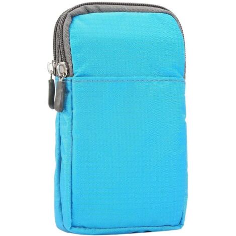 Sac de voyage à une épaule pour téléphone portable de 6,5 pouces (bleu),