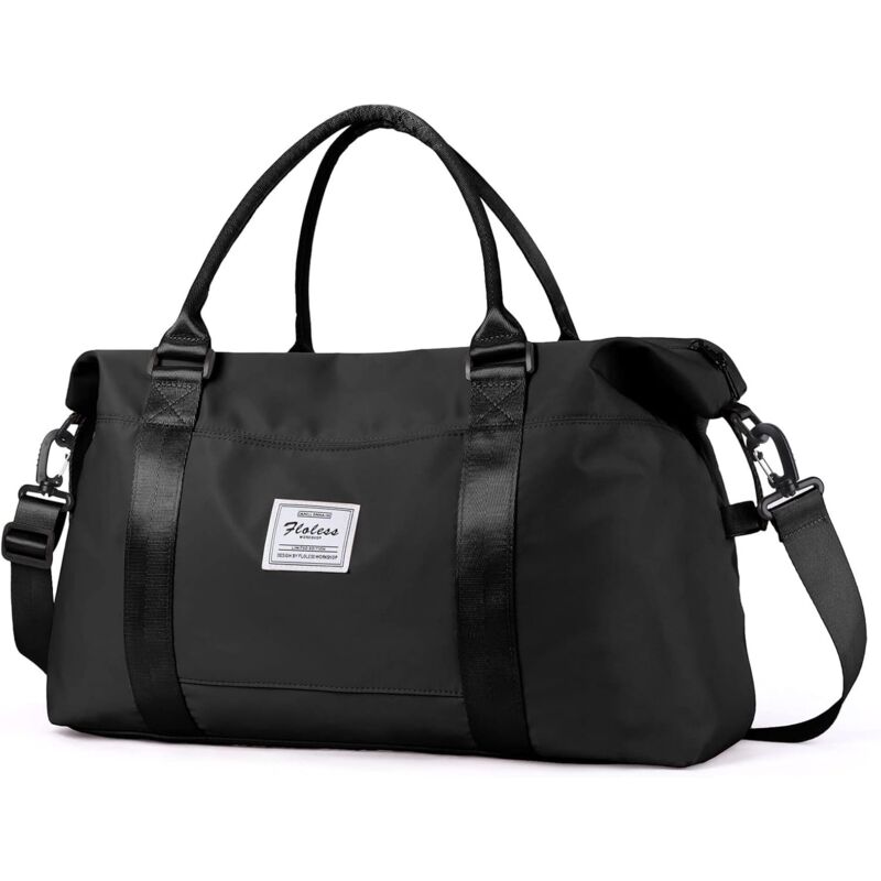 Sac de Voyage Cabine Bagage 45x36x20, Grand imperméable Duffle Bag,Sac de Voyage Cabine Bagage 45x36x20, Grand imperméable Duffle Bag, Noir