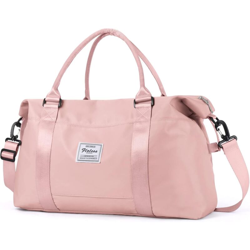 Sac de Voyage Cabine Bagage 45x36x20, Grand imperméable Duffle Bag,Sac de Voyage Cabine Bagage 45x36x20, Grand imperméable Duffle Bag, Rose
