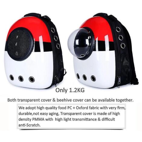 Sac de voyage portable de haute qualité pour chat/chien, style capsule spatiale, respirant, avec fenêtre en forme de bulle d'astronaute - Taille M - Or rose