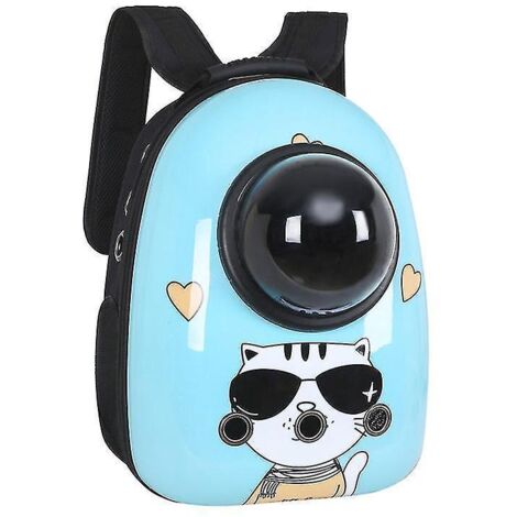 Sac de voyage portable de haute qualité pour chat/chien, style capsule spatiale, respirant, avec fenêtre intégrée - Taille M - Jaune moutarde