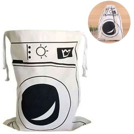 Sac de voyage pour linge sale avec cordon de serrage, sac de rangement textile pour vêtements, format 65 × 45 cm, pratique et réutilisable