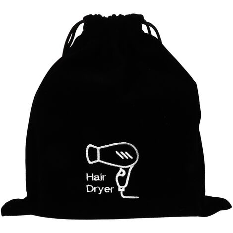 Sac de voyage pour sèche-cheveux, pochette à cordon, conteneur, sacs d&39htel, étui pour sèche-cheveux, lisseur en coton,30x26cm,Black