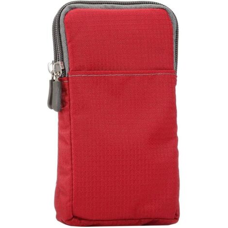Sac de voyage pour téléphone portable à une épaule de 6,5 pouces (rouge)