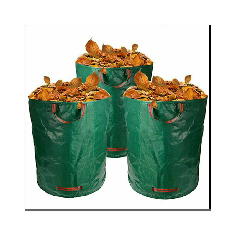 Vuszr - Sac dechets verts (lot de 3) Sacs à feuilles pour sacs à très résistants Idéal pour collecter les branches et l'herbe des déchets de jardin