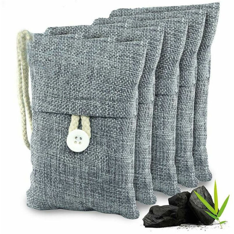 Sac Déshumidificateur Naturel, Purificateur d'Air Anti-Moisissure, Désodorisant pour Linge de Garde, Absorbeur d'Humidité à Charbon Actif pour