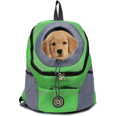 sac  Dos De Transport Pour Animaux De Compagnie (vert), Adapt Aux Chiens Et Chats Jusqu' 3-7 Kg, Sac De Voyage Mains Libres Pour Animaux De Compag