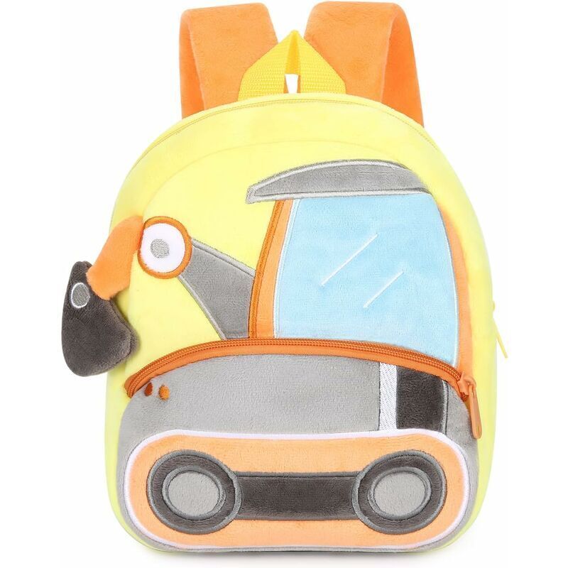 Sac à Dos Enfant Garderie Maternelle Sac Creche Sac Petite Voiture École Cartoon Mignon pour bébé garçon 1-3 Ans, Ensoleillé