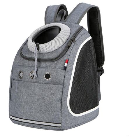 sac  Dos Portable Pour Chien Gris 1 Pice Confortable Et Respirant, Convient Aux Petits Chiens Et Aux Chiens Et Chats, Sac  Dos De Voyage Et De Cam