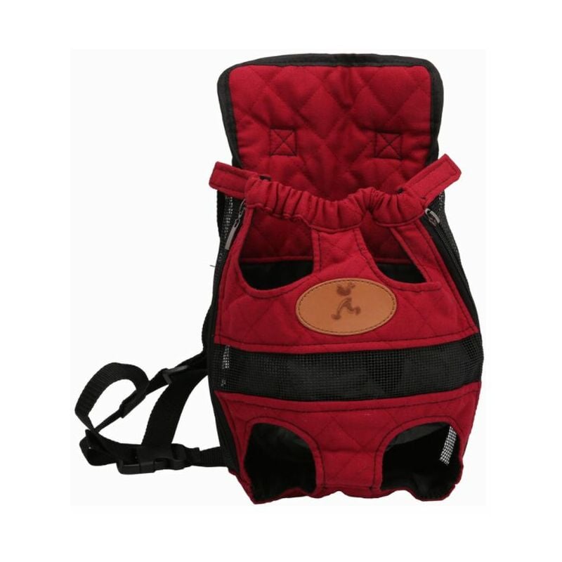 Ayyqh - Pet Backpack Outing Bag Sac de transport Sac à dos pour chien Sac à dos poitrine, rouge l