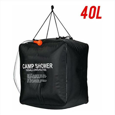 Sac douche solaire 40 litres camping, température 45°C randonnée, escalade sunflower