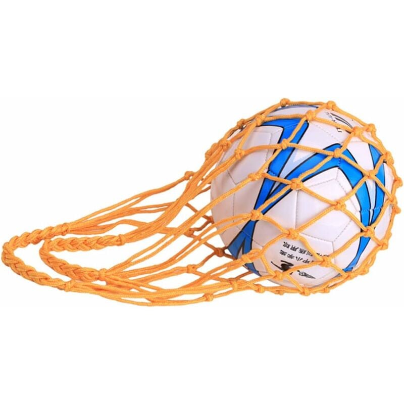 Langray - Sac en Filet pour Ballon de Football, Rugby, Basket-Ball ou Volley-Ball Nylon Idéal pour Transporter Votre Ballon-B