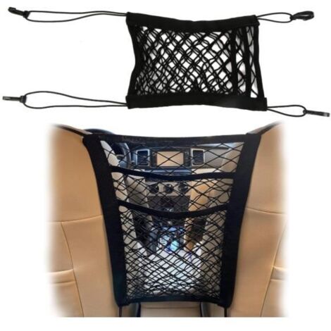 Sac en Filet pour Siège de Voiture à 3 Couches, Filet Rangement pour Voiture, Conduire contre le Harcèlement des Enfants et Animaux
