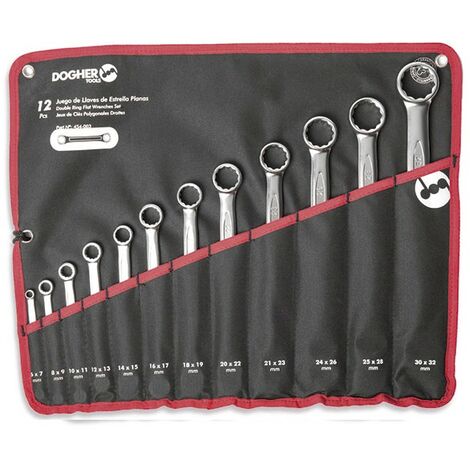 Sac en nylon avec 12 clés doubles étoiles plates  DOGHER 454-003