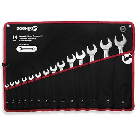 Sac en nylon avec 14 clés à anneau, 8-32 mm  DOGHER 451-002