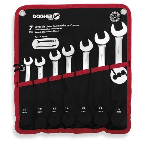 Sac en nylon avec 7 clés à anneau Cliquet réversible  DOGHER 457-001