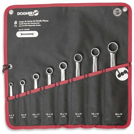 Sac en nylon avec 8 clés plates doubles étoiles  DOGHER 454-001
