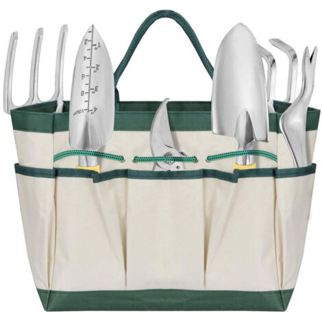 Sac en toile portable ensemble d'outils de jardin ensemble d'outils de 13 pièces avec gants bouteille d'eau jardin en pot petite pelle creuser le sol