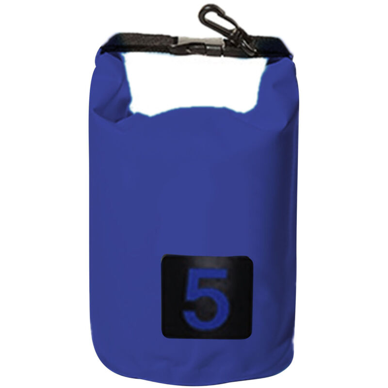 Sac étanche imperméable 5L moderne pour rafting camping randonnée, bleu foncé