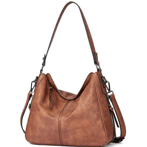 Sac femme mode rétro sac fourre-tout sac femme une épaule diagonale sac personnalisé marron clair