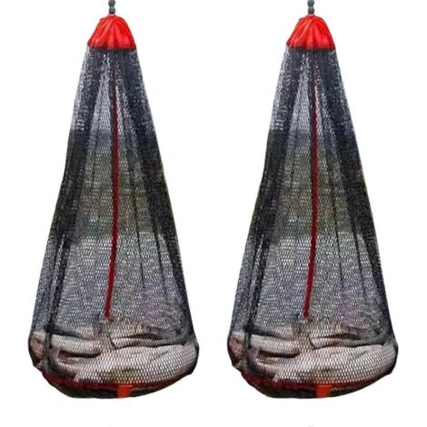 Sac filet de pêche pliable, filet de pêche épais, 2 mètres de long --