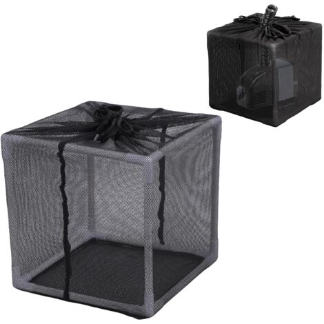 Sac filtrant pour pompe de bassin de jardin, sac protecteur anti-obstruction avec cadre de plastique, pour cascades et fontaines, dimensions modulables, 1 couverture en nylon, 12 bâtons de connexion, 