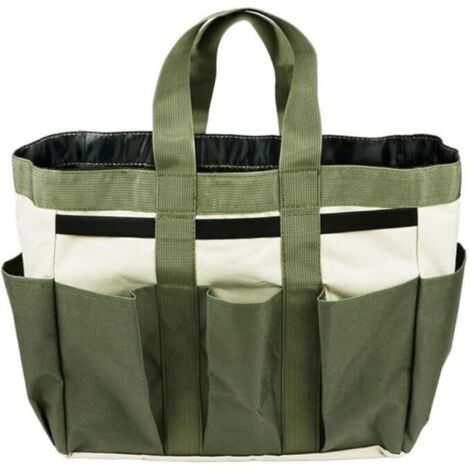Sac fourre-tout de jardin/sac à outils, vert, 24 x 13 x 39 cm, 1 sac de rangement, support pour sac à outils de jardin, sac fourre-tout d'extérieur