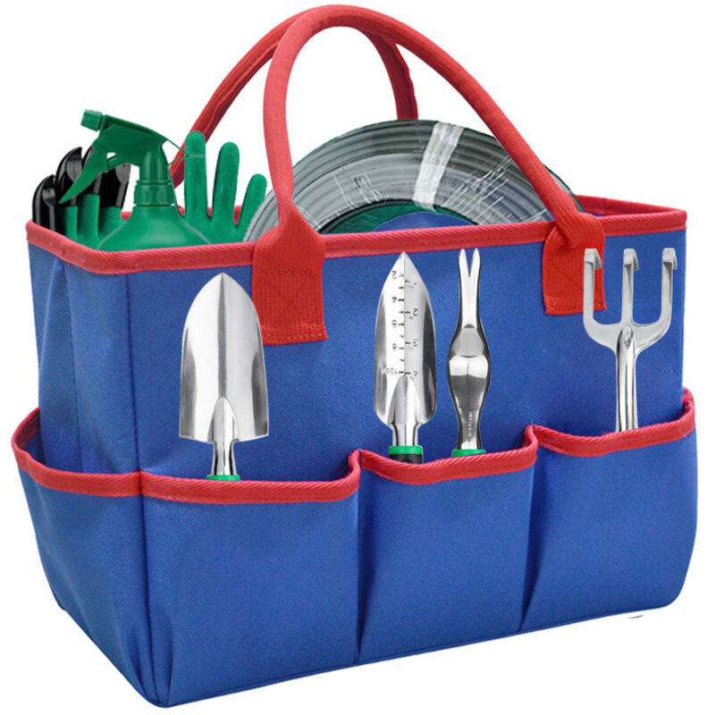 Sac Fourre-tout de Jardinage Sac de Rangement d'Outil de Jardinage en 600D Oxford, Grande Capacité Sacoche Organisateur avec des Poches, Sac