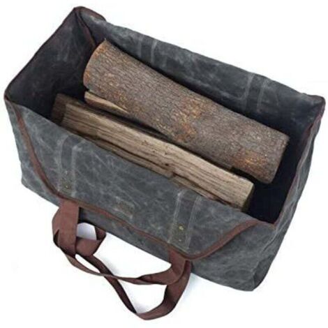 Sac fourre-tout portable pour bois de chauffage - Sac de rangement pour bois de chauffage - Sac de rangement pour bois de chauffage - Sac de rangement pour bois de chauffage