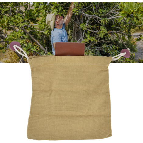 Sac Fruit à Cueillette PU Canvas, Porte-Bandeau Pliable avec Économie d’Espace, pour Camping et Foraging