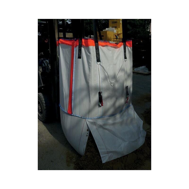 Sacherie De Pantin - Sac à gravats réutilisable Mulox type DST-Travaux publics 90x90x100cm ouverture totale dessus dessous capacité 1250kg