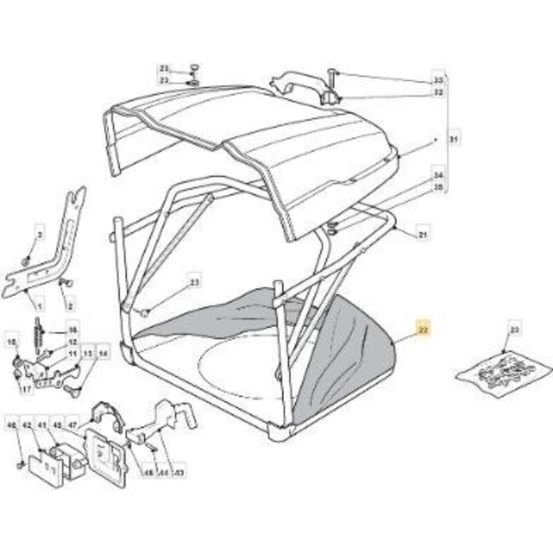 Sac herbe tracteur tondeuse Castelgarden ggp