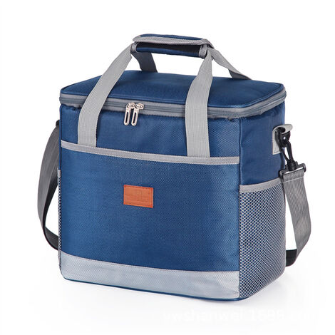 Sac Isotherme, 25L Lunch Bag Sac de Courses, Sac-Glacière Cooler Bag Sac de Repas Sac-Glacière Isotherme pour Déjeuner/Travail/Ecole/Plage/Pique-Nique（bleu marine）