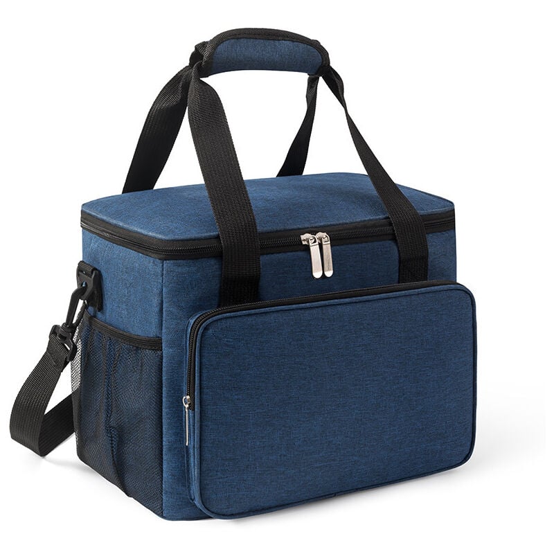 Sac Isotherme Pliable pour Personnes Isotherme Panier de Pique-Nique Panier Isotherme Panier à Fermeture Éclair Gris