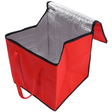 Sac isotherme portable en aluminium 40x40x45 cm pour conservation chaleur, multi-usage pique-nique et transport repas.