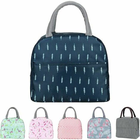 Sac Isotherme Repas Bureau Lunch Bag Sac à déjeuner Fraîcheur Sac de Transport Repas Pique-Nique Sac de Poche Toile Imperméable isolé pour Femme. Homme.École et Bureau Filles Enfants