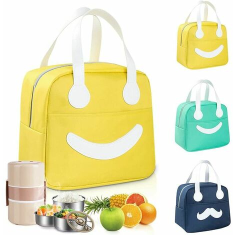Sac Isotherme Repas, Sac de Transport Repas Lunch Bag Portable Sac Lunch Box Bag à Déjeuner Waterproof, pour Bureau l'école Voyage Camping Repas Préparés