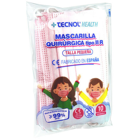 Sac Masque Chirurgical Rose 10 Unités Pour Enfants