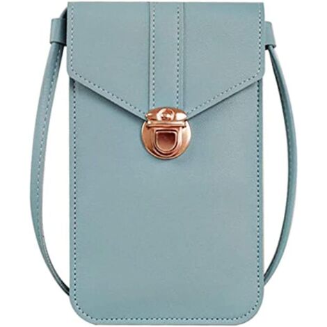 Sac messager pour téléphone portable Lady avec écran tactile (bleu),