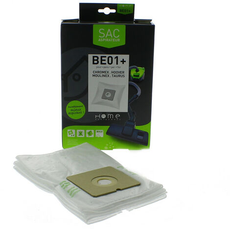 Sac microfibre adaptable par 4 HEBE01+ pour Aspirateur ALASKA, ARC EN CIEL, BESTRON, BLUESKY, BOMANN, CARREFOUR HOME, CHROMEX, CLATRONIC, DELTA, DILEM, DIRT DEVIL, ELECTROLUX, ETA, EVATRONIC, EXPRESS