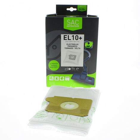 Sac microfibre adaptable par 4 HEEL10+ pour Aspirateur AEG, DELONGHI, ELECTROLUX, GLENAN, PROGRESS, PROLINE, SINGER, THOMAS, TORNADO, UFESA, VOLTA, ZANUSSI