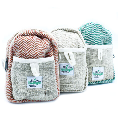 Sac mobile en chanvre avec ficelle - Couleur aléatoire- Vendu par 1