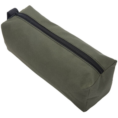Sac multifonction à fermeture éclair pour pinces, vis et outils de réparation (Vert foncé)