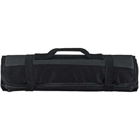 Sac Organisateur de Rouleau D'outils, Fourre-tout à Outils à Enrouler à la Main Multi-poches, Pochette à Outils Portative à Rouler pour Sac à Outils(noir)