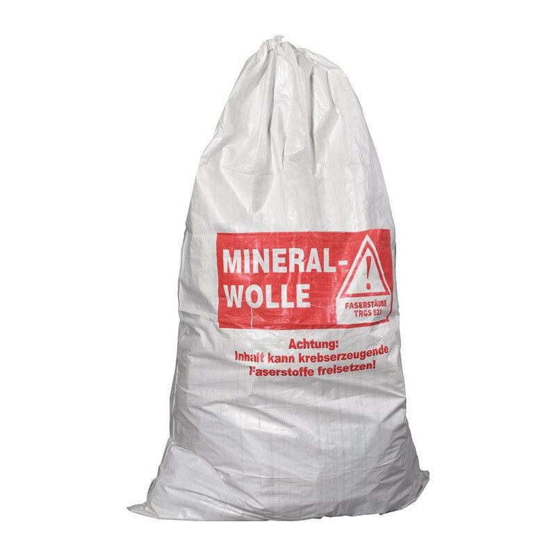 Sac plat Standard PP longueur 2200 mm largeur 1400 mm polypropylène impression : laine minérale